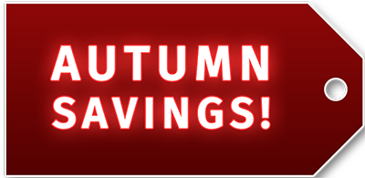 Autumn savings label